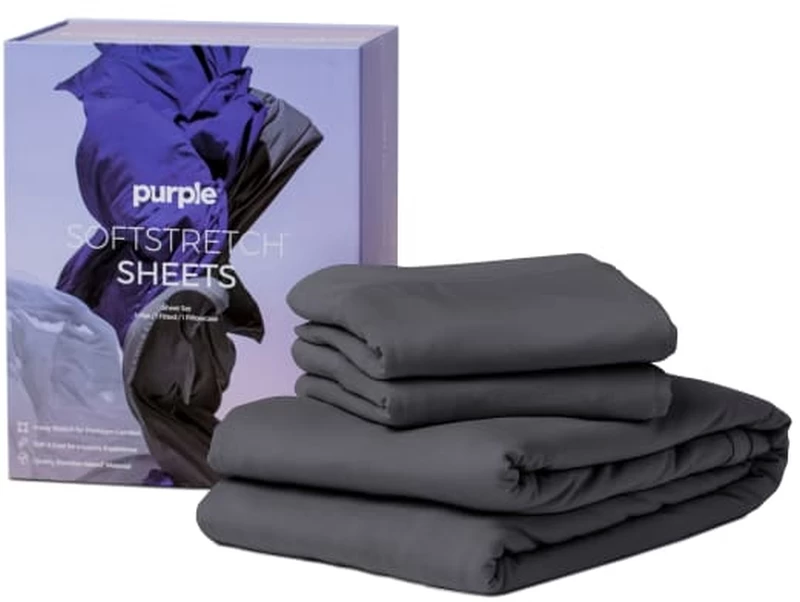 Purple® SoftStretch® Stormy Grey Full Sheet Set 3 Purple® SoftStretch® Stormy Grey Full Sheet Set