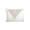 Lenz 26 Inch Cotton Standard Pillow Sham, Hand Stitched Embroidery, Ivory-Benzara -Bedding Store bc5cf1d2a9d64f80a3599f44bb642713