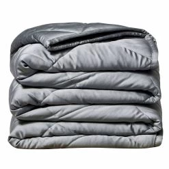 HomeRoots Grey Bamboo Weighted Breathable Throw Blanket