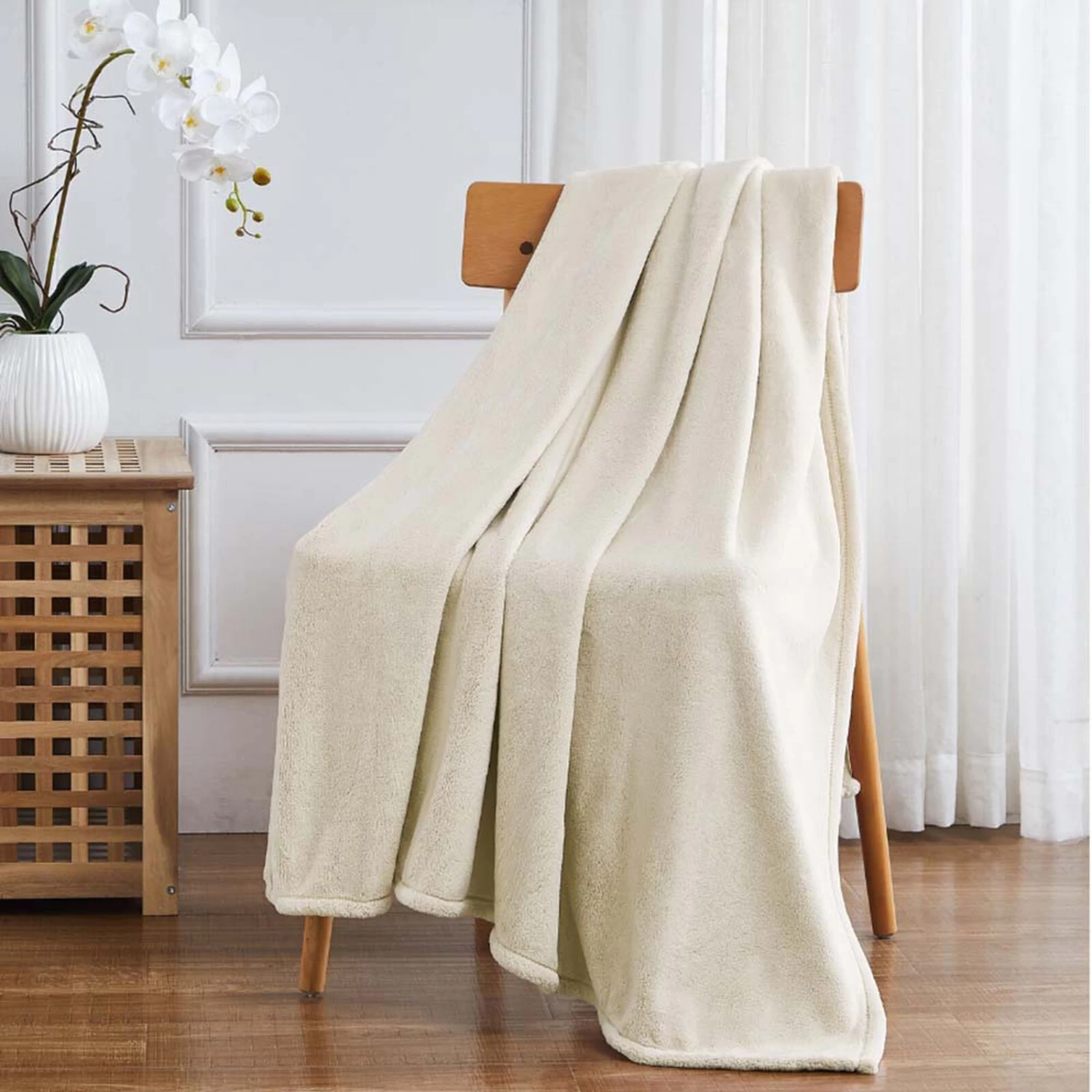 RT Designers Collection Morgan Perfect For Afternoon Naps Or Home Decor Solid Matte Fleece Throw 50"x70" Beige 3 RT Designers Collection Morgan Perfect For Afternoon Naps Or Home Decor Solid Matte Fleece Throw 50"x70" Beige
