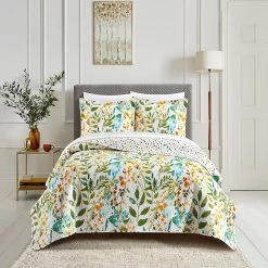 Chic Home Shea 2 Piece Quilt Set Reversible Hand Painted Floral Print Design Bedding Multi-color 7 Chic Home Shea 2 Piece Quilt Set Reversible Hand Painted Floral Print Design Bedding Multi-color -Bedding Store c3ddeb97298846f3a177fc562151de82
