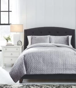 Signature Design By Ashley® Maryam 3-Piece Gray King Coverlet Set -Bedding Store c487d764 d48d 4cbc 9941 004554d084e8