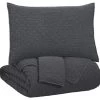 Signature Design By Ashley® Ryter 3-Piece Charcoal Queen Coverlet Set -Bedding Store cc8e424e 5f01 4152 ba54 91222dd33077