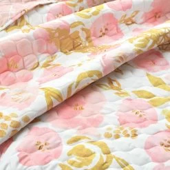 Watercolor Rose Paris Glitter Reversible Quilt 5Pc Set -Bedding Store cd0fa87feef246ff9f2b5013c559dc1f