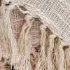 HomeRoots Parkland Collection Maya Eclectic Beige 52" X 67" WOVEN HANDLOOM Throw -Bedding Store ce92db8cb1604ca89167b448c19bf99e
