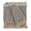 HomeRoots Tufted Beige Fringed Woven Handloom Throw -Bedding Store d286335d1e69456b8e4ca639d5eaf76d
