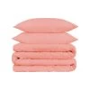 HomeRoots Dusty Rose Queen Cotton Blend 1500 Thread Count Washable Duvet Cover Set