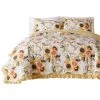 Kelsa 3 Piece Quilt Set With 2 Pillow Shams And Cotton Fill, Gold-Benzara -Bedding Store dc2b0ae59fbe42118091ff719804c2c2