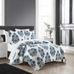 Chic Home Morris Quilt Set Large Scale Floral Medallion Print Design Bedding Blue 8 Chic Home Morris Quilt Set Large Scale Floral Medallion Print Design Bedding Blue -Bedding Store dcb146c91b42444fafd3f2e8344748fa