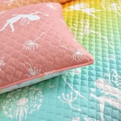 Make A Wish Dandelion Fairy Ombre Quilt 2Pc Set -Bedding Store dd2291d488904ea0920e65bffc05f23d