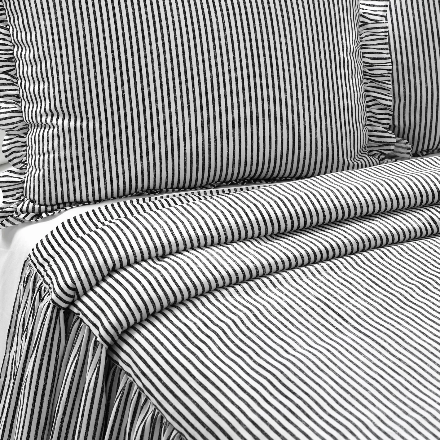 Ticking Stripe Bedspread 3Pc Set 4 Ticking Stripe Bedspread 3Pc Set - Image 2