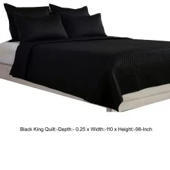 Kahn Hand Stitched Soft Sateen Quilt, Cotton Fill And Binding-Benzara -Bedding Store e2b1183cabc348c4a66ec9a76b54d1f9