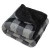 HomeRoots Black Grey And Black Printed Sherpa And Sherpa Throw Blanket -Bedding Store e4601ffe71be4e38ad9299d2b27e19e6
