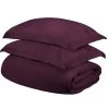 HomeRoots Plum Twin Cotton Blend 400 Thread Count Washable Duvet Cover Set -Bedding Store e5cb0190b8074040be88757110b13400