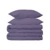 HomeRoots Wisteria Twin Cotton Blend 650 Thread Count Washable Duvet Cover Set