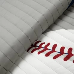 Baseball Game Reversible Oversized Kids Quilt 4Pc Set -Bedding Store f796b1340e55425a8ec2db2c6ed2a6f5