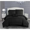 Chic Home King Size Josaia Comforter Set Pieced Solid Color Stitched Design Bedbedding Sheets & Decorative Pillow Shams Included, 8 Piece -Bedding Store f8e55a54509c4d908702bf54d42b9707