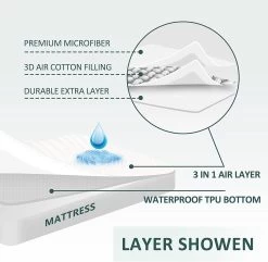 MarCielo 100% Waterproof Knit Mattress Protector Stretch Up To 21 -Bedding Store fd261d7c97fb4e4bbf6d86db13593b44