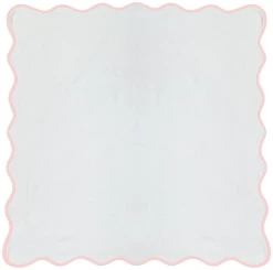 Laura Park Designs Pink/White Scalloped Euro Sham
